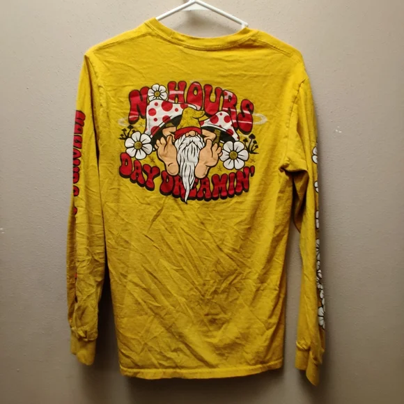 Yellow Graphic Long Sleeve Shirt No Hours Day Dreamin - Picture 5 of 8
